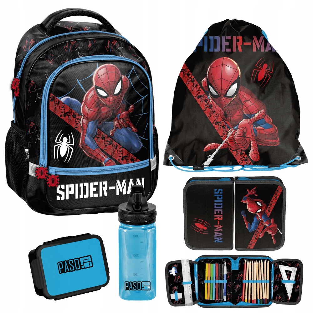 Kompletný školský set Paso Spider-Man - praktický a štýlový